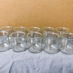 12 Oui Yogurt Jars 5oz. Glass DIY Crafts Candles Organization Storage Clean